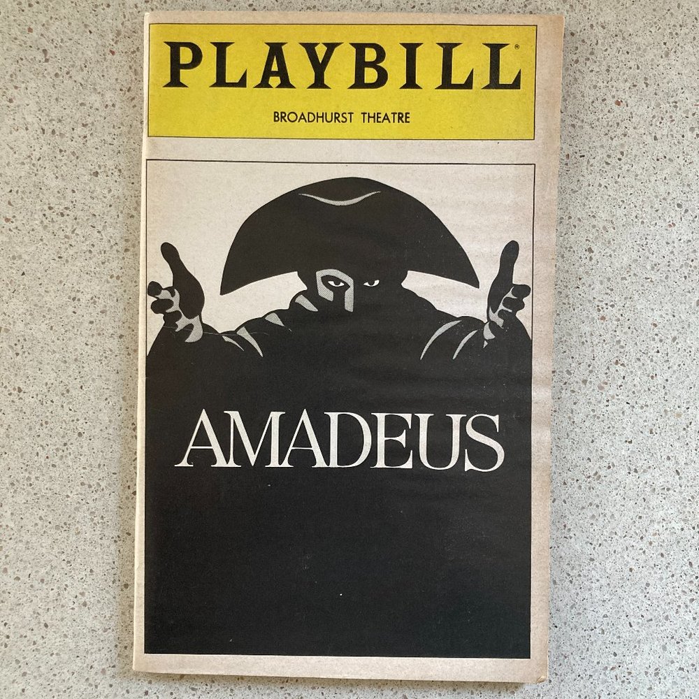Amadeus Playbill Peter Firth Ian McKellen Amy Irving 1981 Wrinkled pages ageing